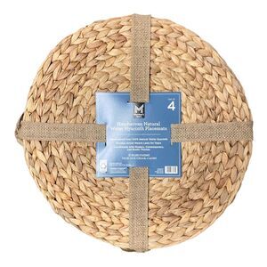 Member's Mark Natural Water Hyacinth Handwoven Placemats, 4pk